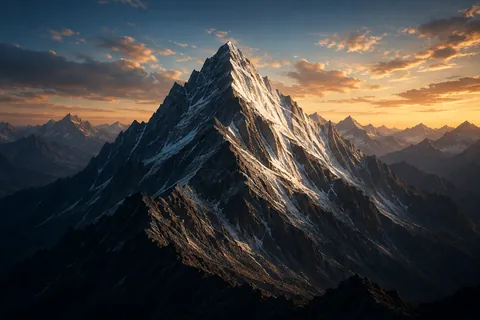 A mountain summit at sunrise, representing a strong learning foundation.